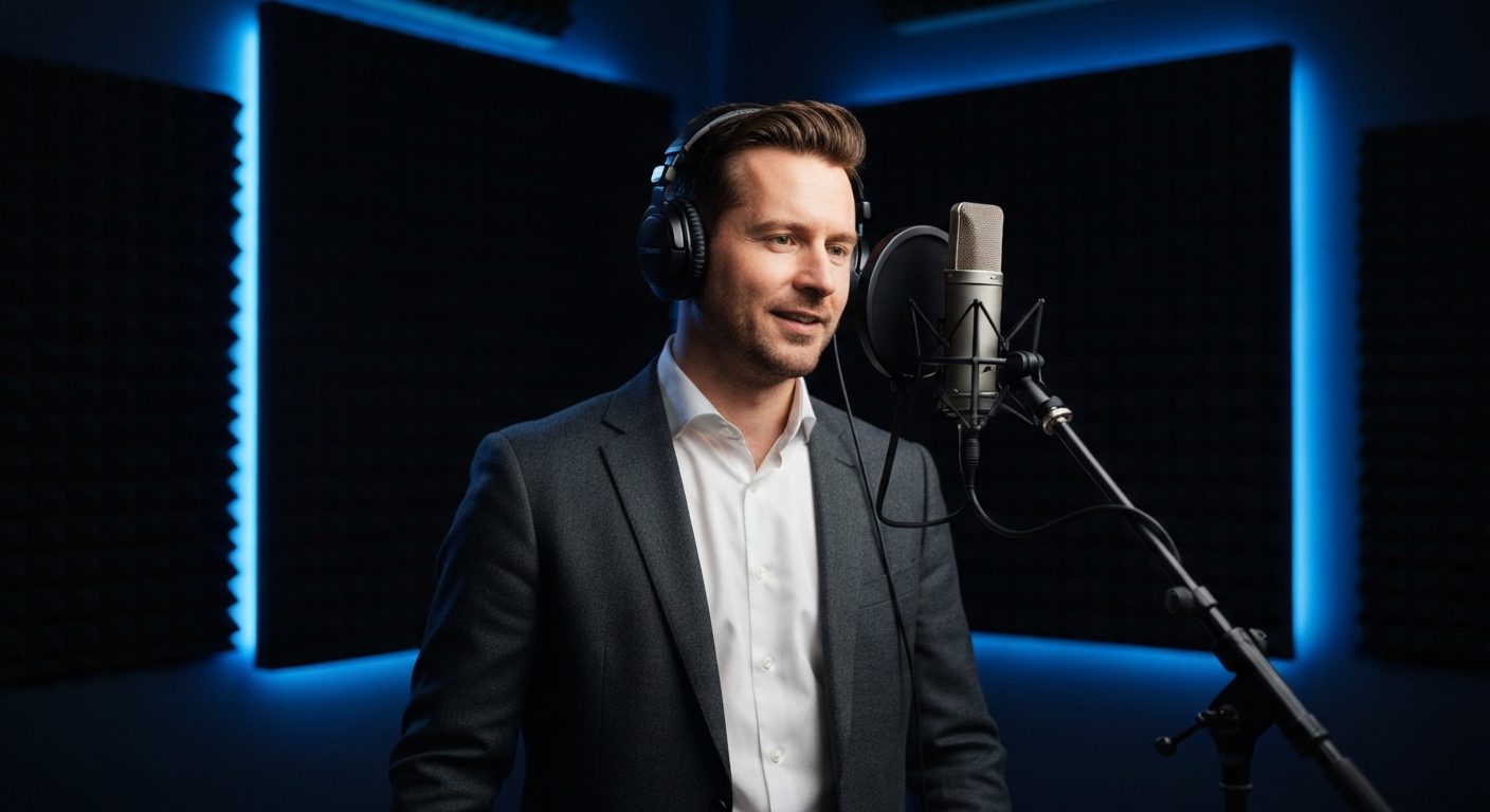 Narration recording in the studio